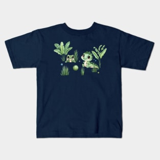 Crocodile Frog Watercolor Kids T-Shirt